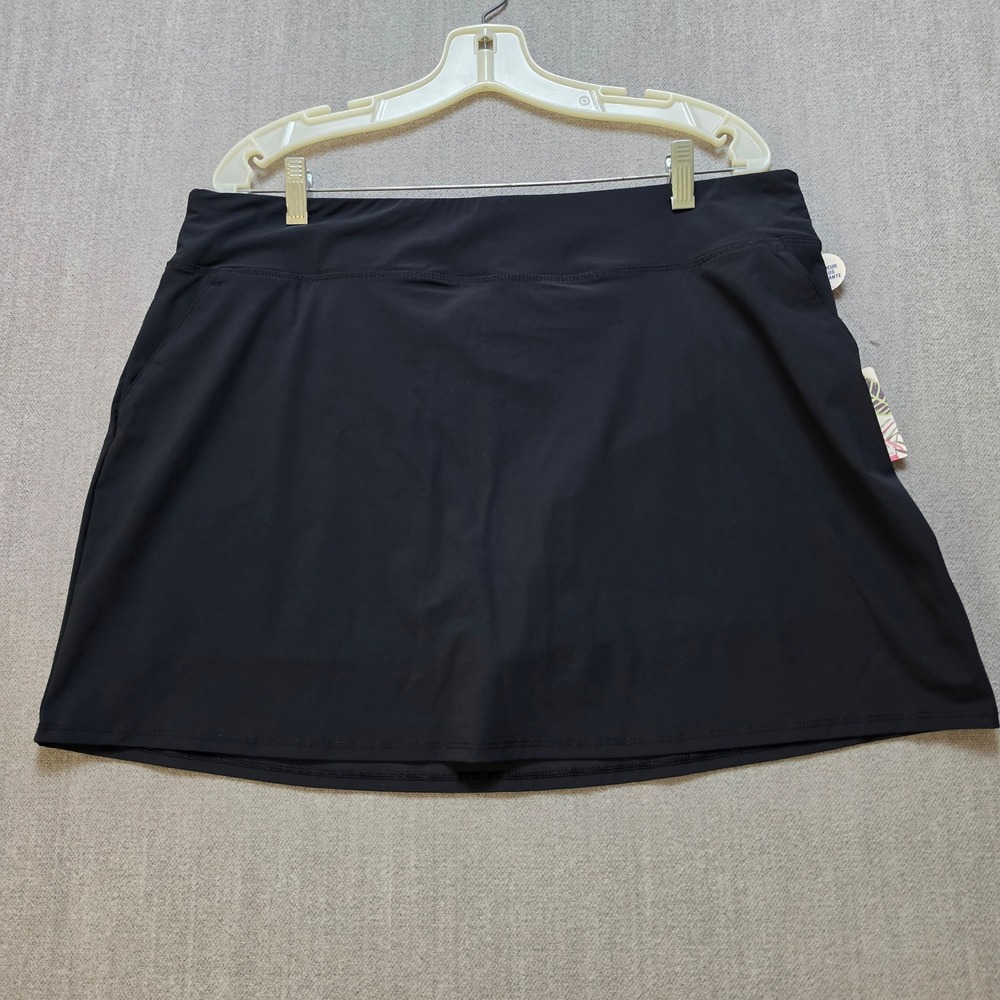 Tommy Bahama Skort Women XL Black Everyday Active Athletic Golf Tennis Skirt